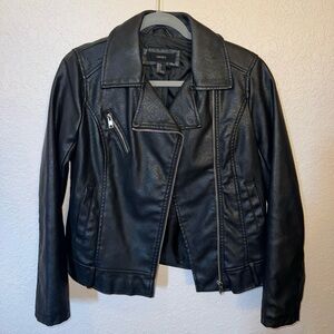 Moto Biker Jacket - Size Small Faux Leather